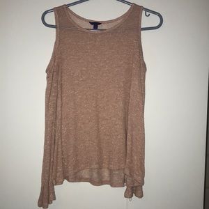 Sparkly pink peep shoulder sweater